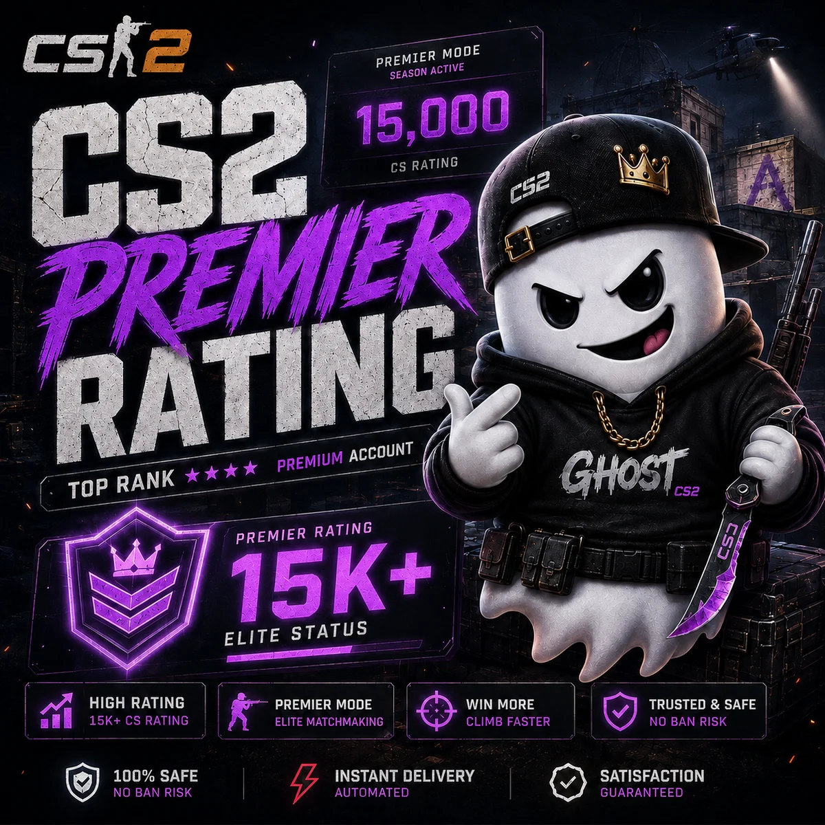 اکانت CS2 Premier ریتینگ 15K